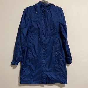 L.L Bean M rain long rain coat women’s size m blue